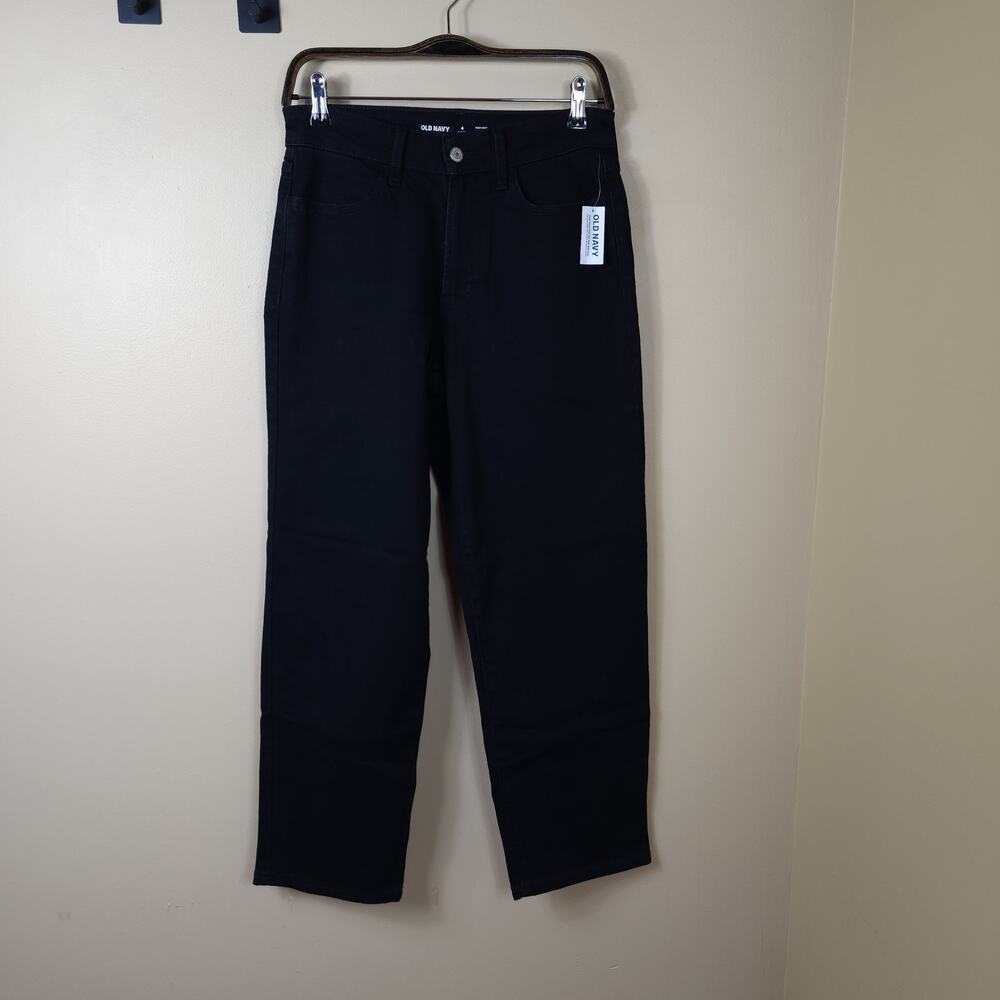 Old Navy High-Waisted Wow Loose Black Jeans for Women Size 4P